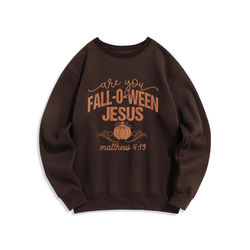 Christianartworkshop Automne pour Jésus Citrouille Foi Sweat-shirt en polyester doublé polaire - Brun - 2XL - image 2