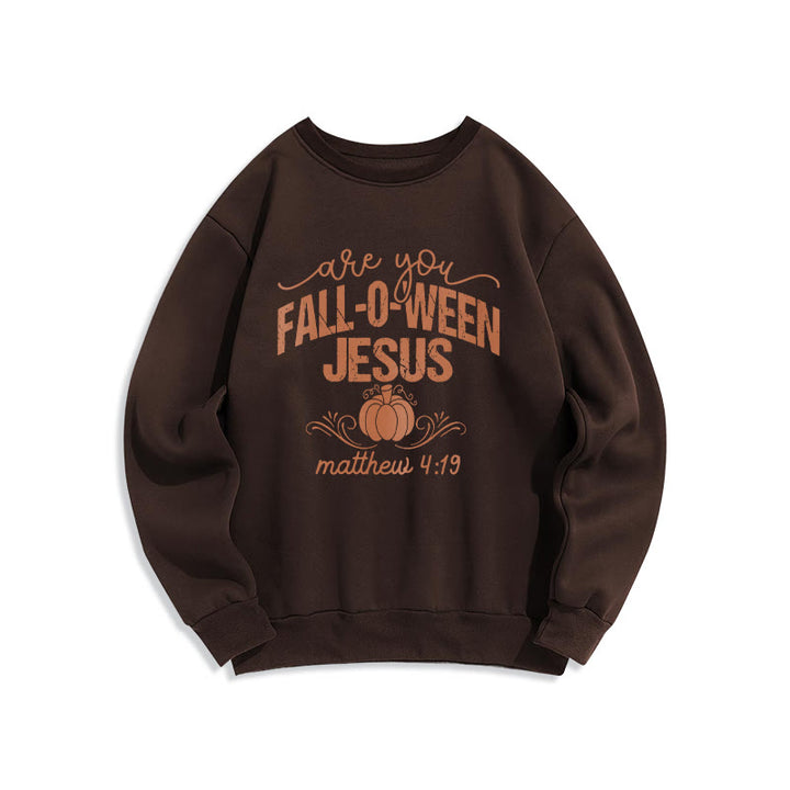Christianartworkshop Automne pour Jésus Citrouille Foi Sweat-shirt en polyester doublé polaire - Brun - 2XL - image 2