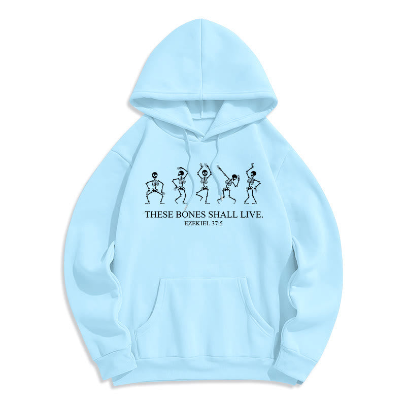 Christianartworkshop Ces os vivront Danse de la Foi Sweat à capuche en polyester doublé polaire - Bleu - 2XL - image 5