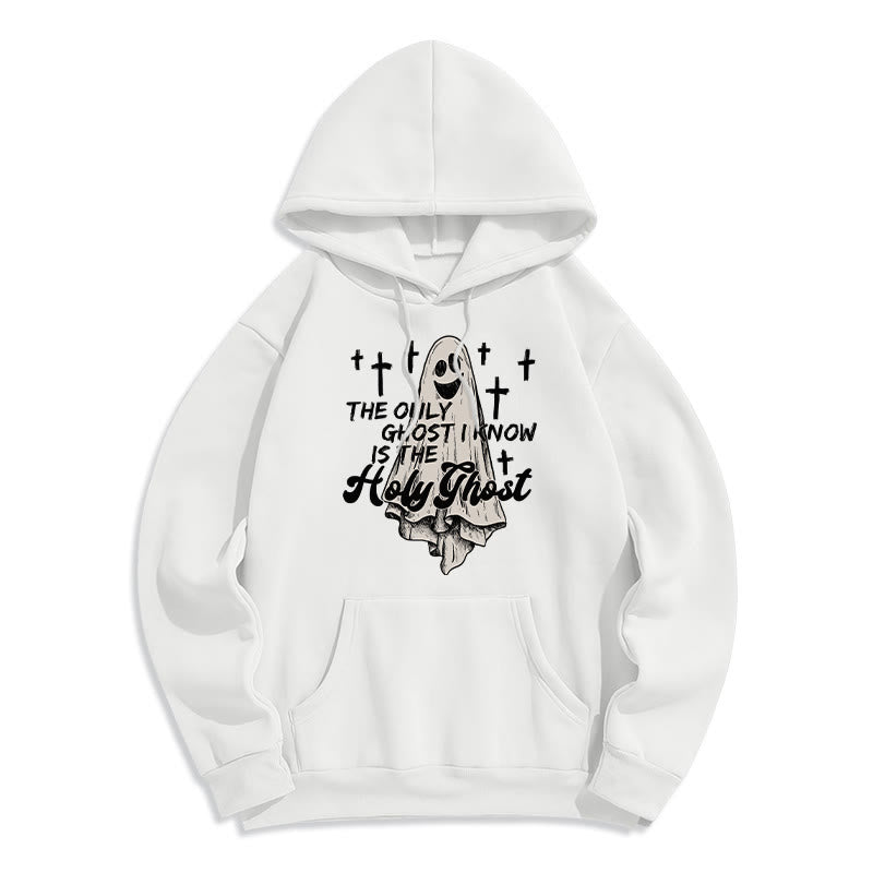 Christianartworkshop Sweat à capuche en polyester doublé polaire Holy Ghost and Cross Gospel Fusion - Blanc - 2XL - image 2