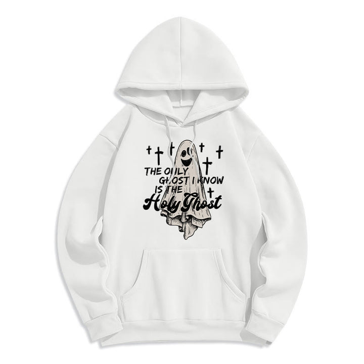 Christianartworkshop Sweat à capuche en polyester doublé polaire Holy Ghost and Cross Gospel Fusion - Blanc - 2XL - image 2