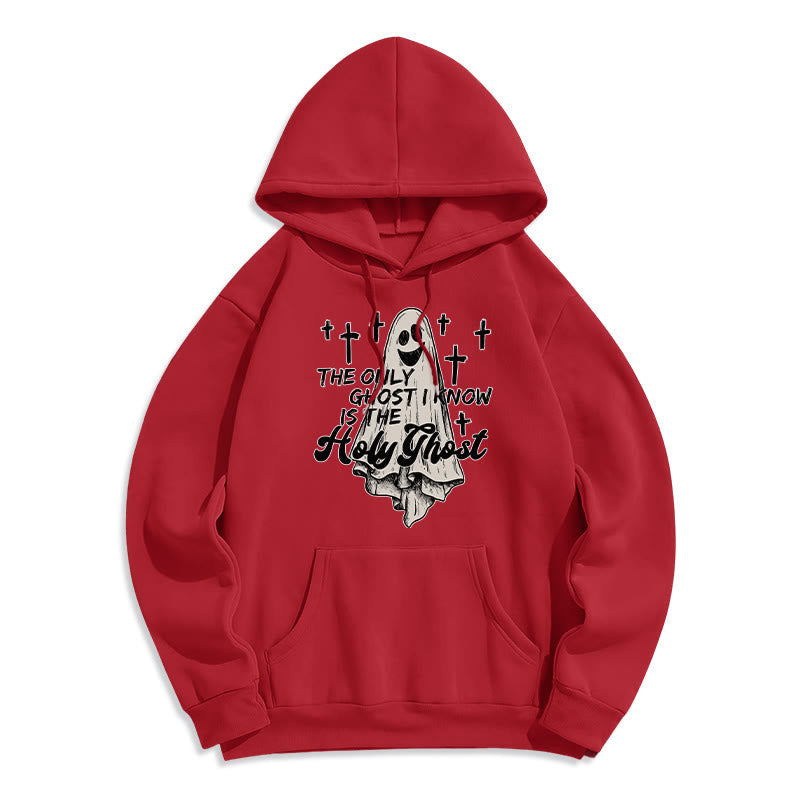 Christianartworkshop Sweat à capuche en polyester doublé polaire Holy Ghost and Cross Gospel Fusion - Rouge - 2XL - image 0