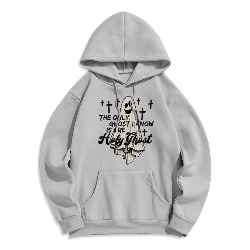 Christianartworkshop Sweat à capuche en polyester doublé polaire Holy Ghost and Cross Gospel Fusion - Gris - 2XL - image 4