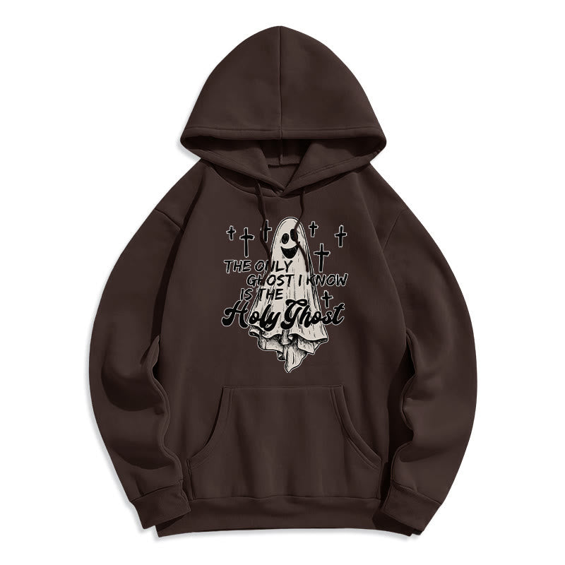Christianartworkshop Sweat à capuche en polyester doublé polaire Holy Ghost and Cross Gospel Fusion - Brun - 2XL - image 8