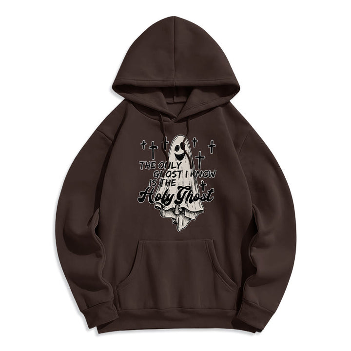 Christianartworkshop Sweat à capuche en polyester doublé polaire Holy Ghost and Cross Gospel Fusion - Brun - 2XL - image 8
