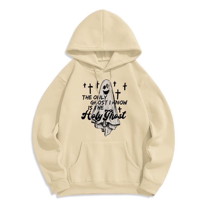 Christianartworkshop Sweat à capuche en polyester doublé polaire Holy Ghost and Cross Gospel Fusion - Beige - 2XL - image 3