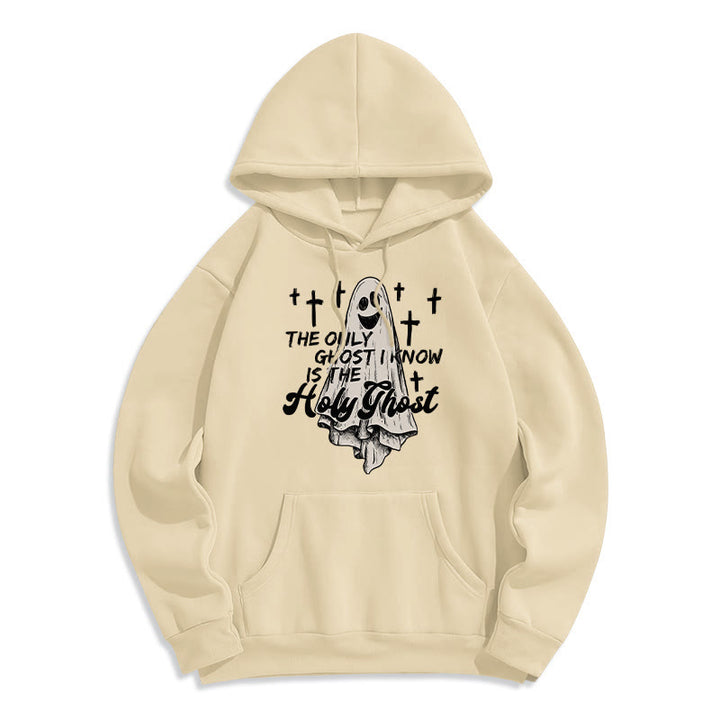 Christianartworkshop Sweat à capuche en polyester doublé polaire Holy Ghost and Cross Gospel Fusion - Beige - 2XL - image 3