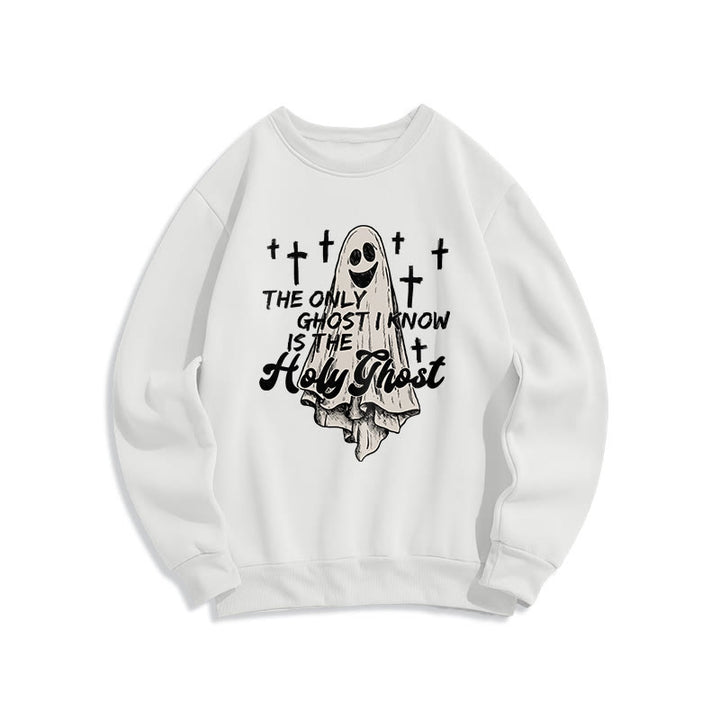Sweat-shirt en polyester doublé polaire Christianartworkshop, fusion Évangile Saint-Esprit et Croix - Blanc - 2XL - image 0