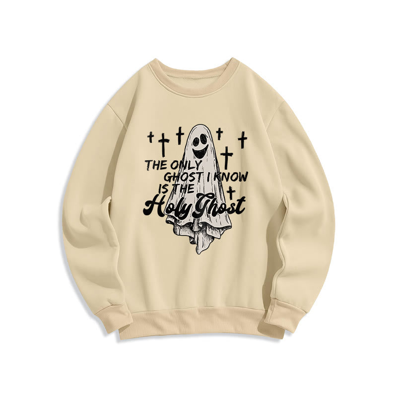 Sweat-shirt en polyester doublé polaire Christianartworkshop, fusion Évangile Saint-Esprit et Croix - Beige - 2XL - image 3