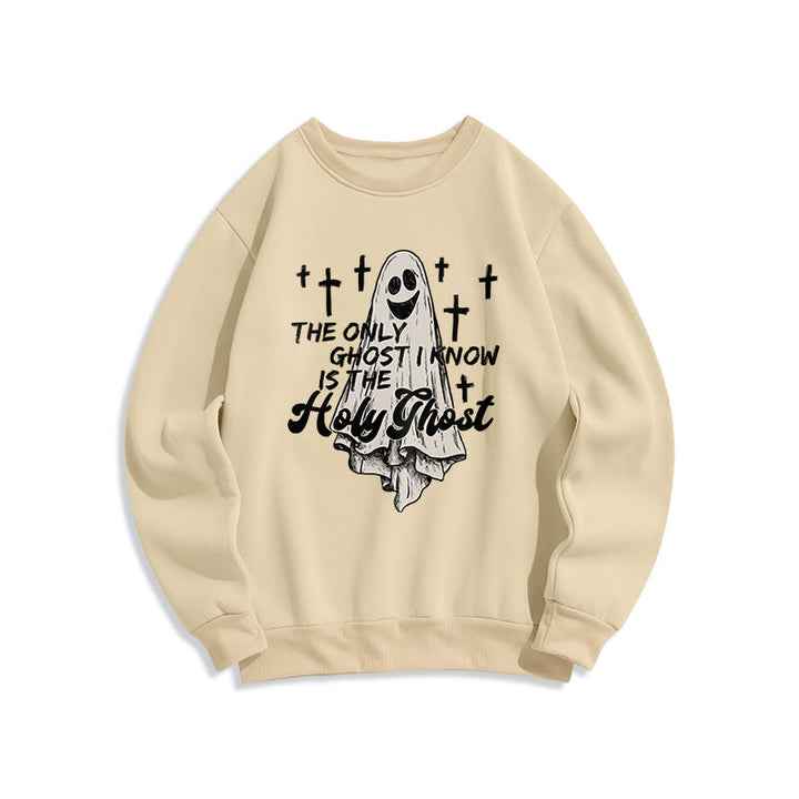 Sweat-shirt en polyester doublé polaire Christianartworkshop, fusion Évangile Saint-Esprit et Croix - Beige - 2XL - image 3