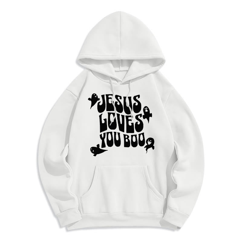 Christianartworkshop Sweat à capuche en polyester doublé polaire « Jésus t’aime » - Blanc - 2XL - image 7