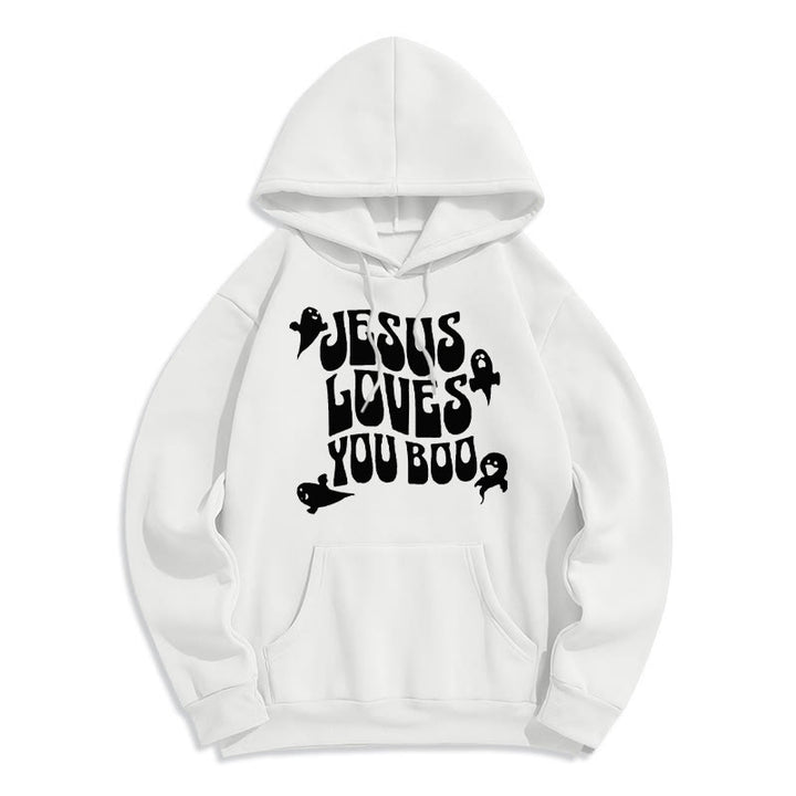 Christianartworkshop Sweat à capuche en polyester doublé polaire « Jésus t’aime » - Blanc - 2XL - image 7