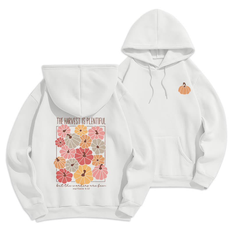 Christianartworkshop Harvest Grace dans chaque citrouille Sweat à capuche en polyester doublé polaire - Blanc - 2XL - image 0