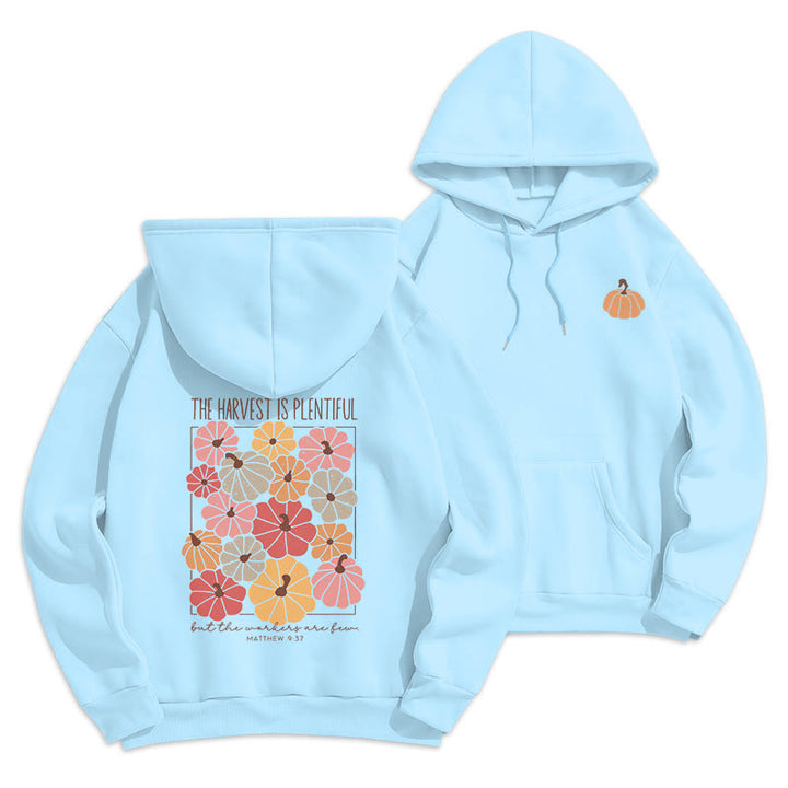 Christianartworkshop Harvest Grace dans chaque citrouille Sweat à capuche en polyester doublé polaire - Bleu - 2XL - image 2
