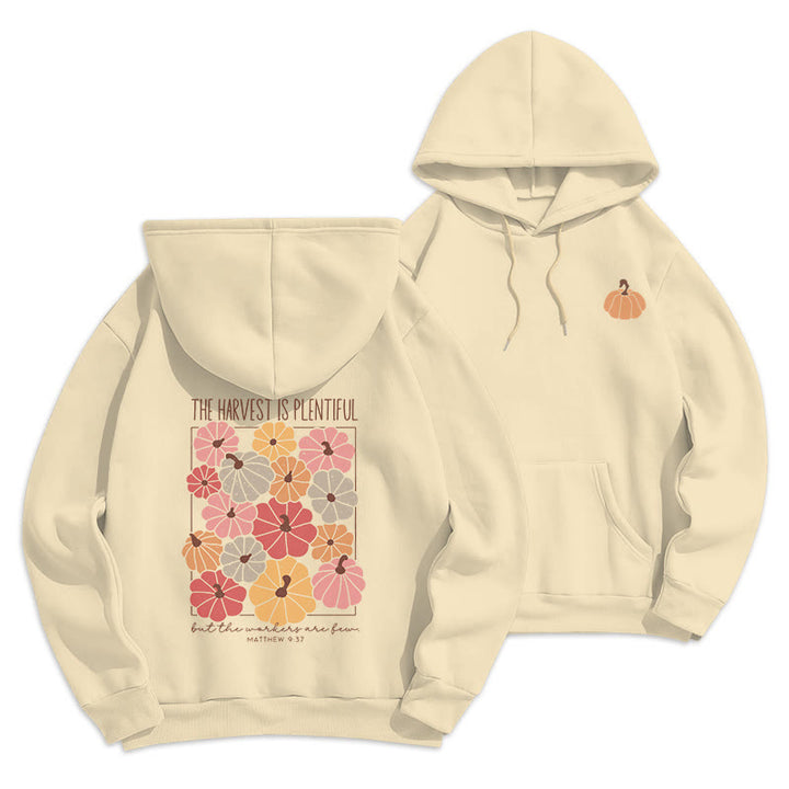 Christianartworkshop Harvest Grace dans chaque citrouille Sweat à capuche en polyester doublé polaire - Beige - 2XL - image 3