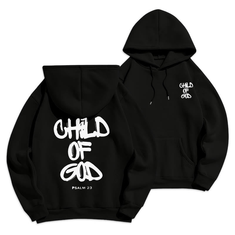 Christianartworkshop Faith Graffiti Enfant de Dieu Sweat à capuche adulte en polyester doublé polaire - Noir - 2XL - image 13