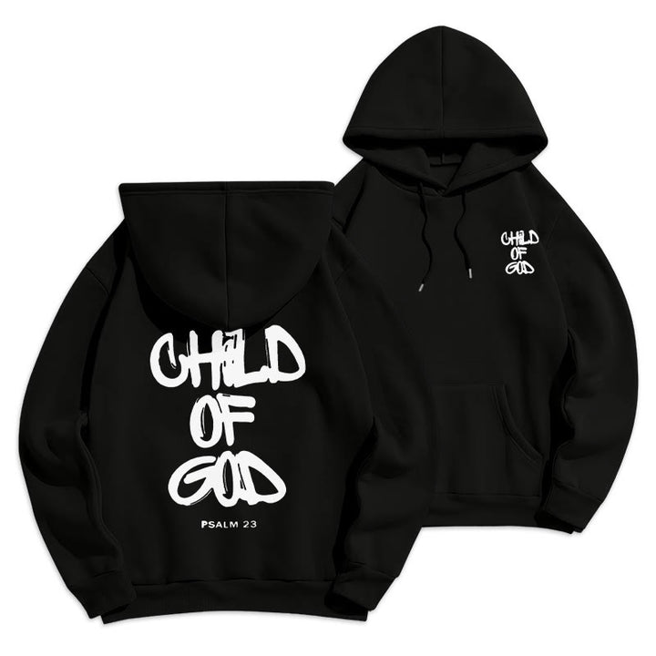 Christianartworkshop Faith Graffiti Enfant de Dieu Sweat à capuche adulte en polyester doublé polaire - Noir - 2XL - image 13