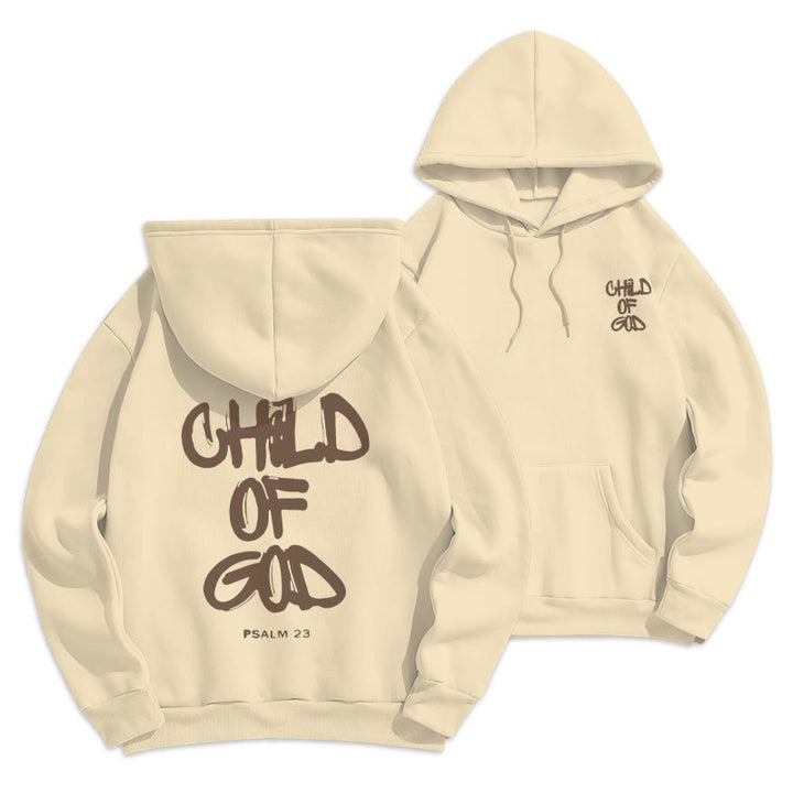 Christianartworkshop Faith Graffiti Enfant de Dieu Sweat à capuche adulte en polyester doublé polaire - Beige - 2XL - image 6