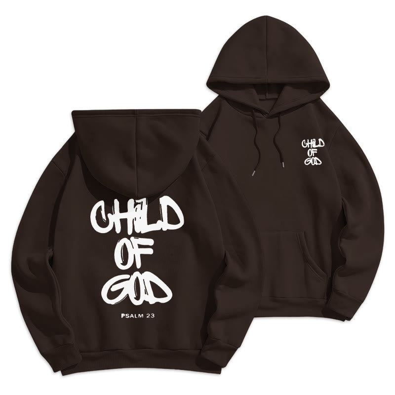 Christianartworkshop Faith Graffiti Enfant de Dieu Sweat à capuche adulte en polyester doublé polaire - Brun - 2XL - image 11