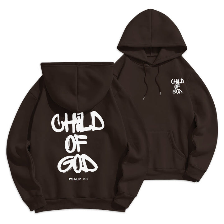 Christianartworkshop Faith Graffiti Enfant de Dieu Sweat à capuche adulte en polyester doublé polaire - Brun - 2XL - image 11