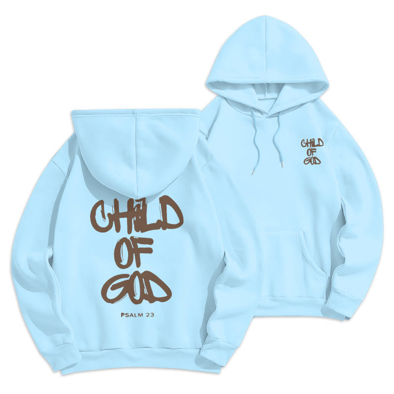 Christianartworkshop Faith Graffiti Enfant de Dieu Sweat à capuche adulte en polyester doublé polaire - Bleu - 2XL - image 0