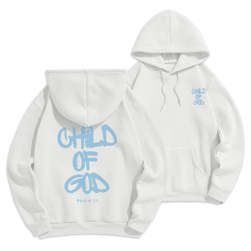 Christianartworkshop Faith Graffiti Enfant de Dieu Sweat à capuche adulte en polyester doublé polaire - Blanc - 2XL - image 1