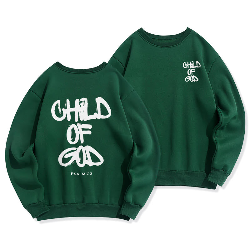 Sweat-shirt adulte en polyester doublé polaire « Faith Graffiti Child of God » de Christianartworkshop - Vert - 2XL - image 4