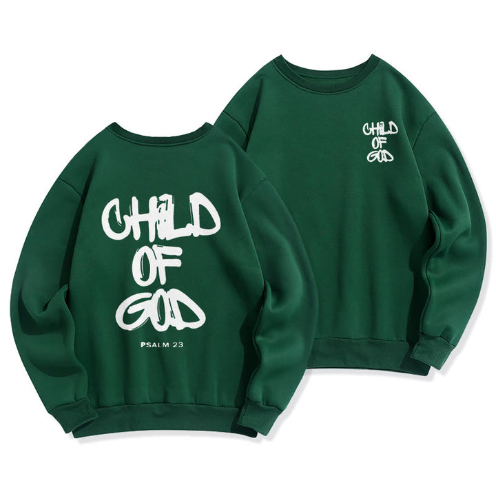 Sweat-shirt adulte en polyester doublé polaire « Faith Graffiti Child of God » de Christianartworkshop - Vert - 2XL - image 4