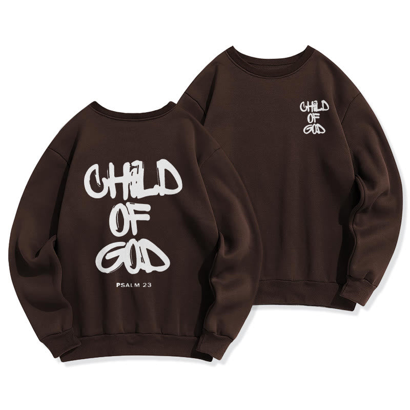 Sweat-shirt adulte en polyester doublé polaire « Faith Graffiti Child of God » de Christianartworkshop - Brun - 2XL - image 5