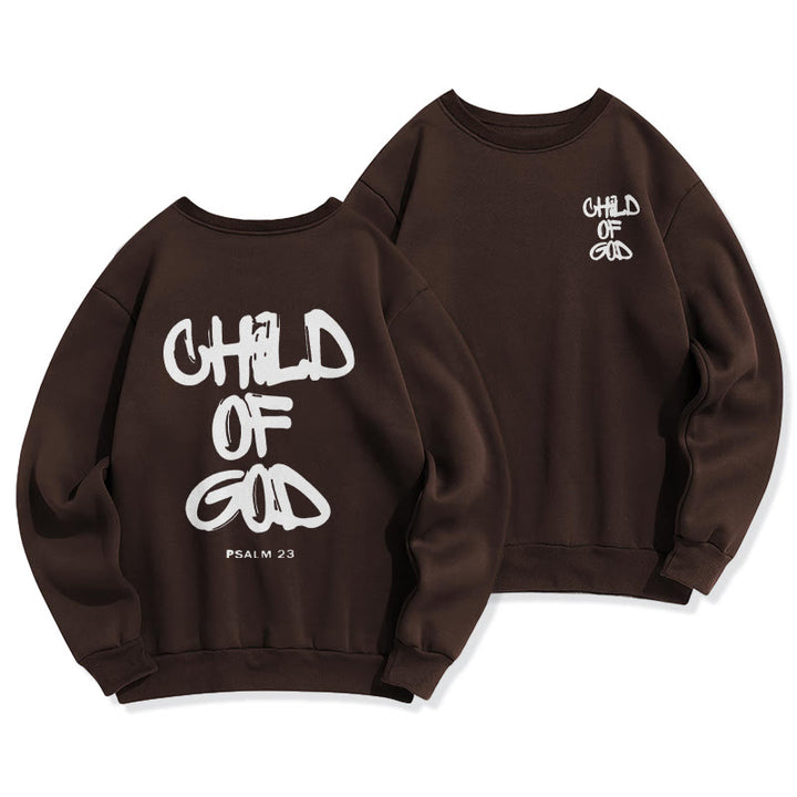 Sweat-shirt adulte en polyester doublé polaire « Faith Graffiti Child of God » de Christianartworkshop - Brun - 2XL - image 5