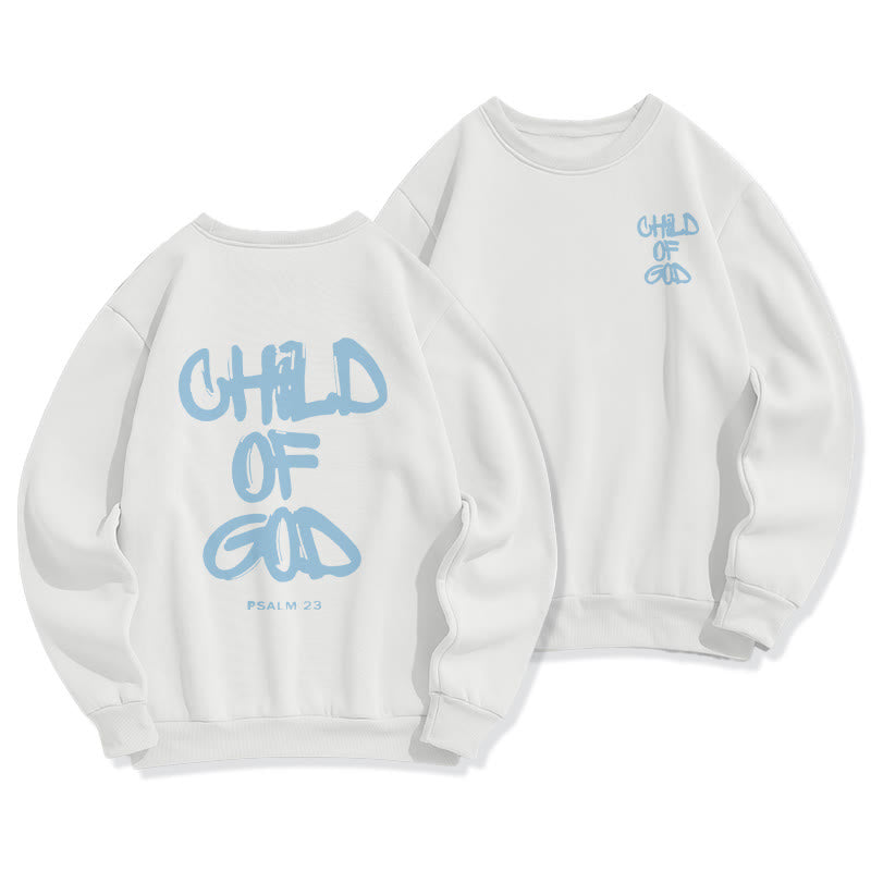 Sweat-shirt adulte en polyester doublé polaire « Faith Graffiti Child of God » de Christianartworkshop - Blanc - 2XL - image 1