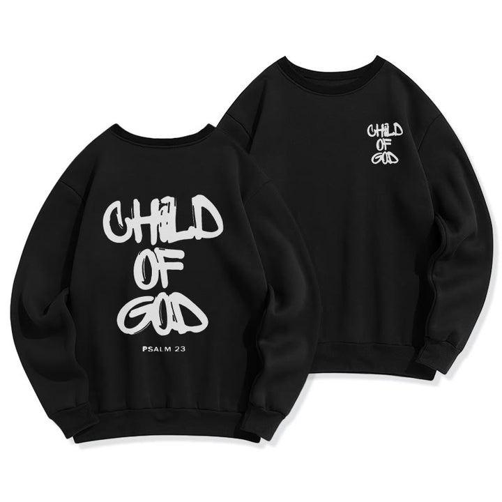 Sweat-shirt adulte en polyester doublé polaire « Faith Graffiti Child of God » de Christianartworkshop - Noir - 2XL - image 2