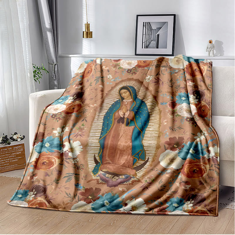 Christianartworkshop Couverture en flanelle douillette Sainte Vierge de Guadalupe : Chaleur pour votre maison - E - 264 x 228 cm - image 4