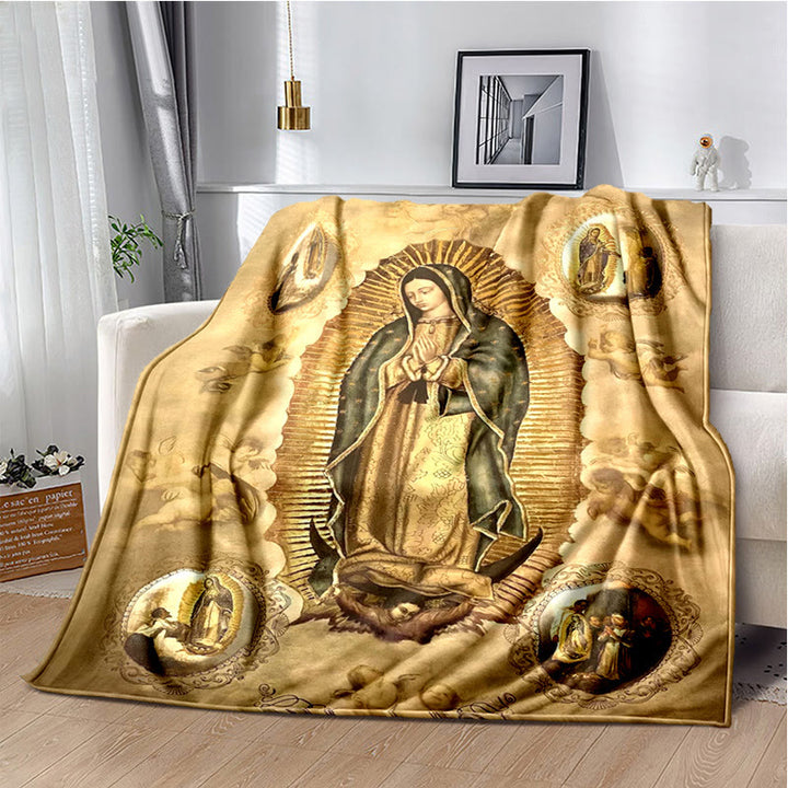 Christianartworkshop Couverture en flanelle douillette Sainte Vierge de Guadalupe : Chaleur pour votre maison - J - 264 x 228 cm - image 9