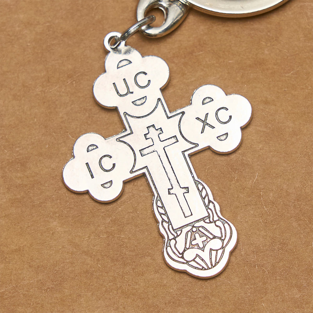 Christianartworkshop Porte-clés croix orthodoxe avec inscriptions sacrées : protection spirituelle et foi - image 1