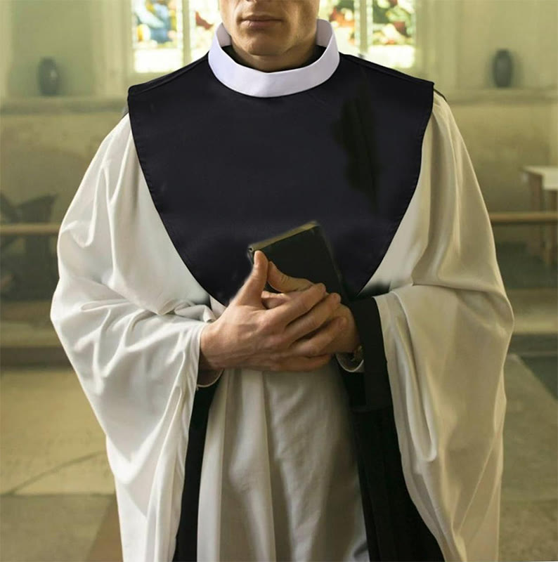 Christianartworkshop Collier unisexe doux et confortable pour clergé avec insert pour diverses activités - Col de prêtre - image 0