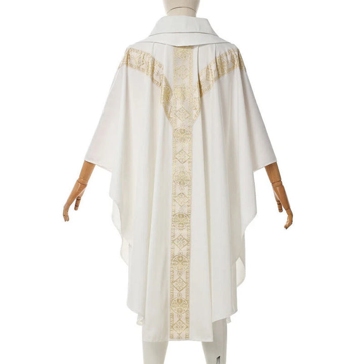 Christianartworkshop Cape médiévale, robe de clergé ornée de motifs religieux dorés - image 9