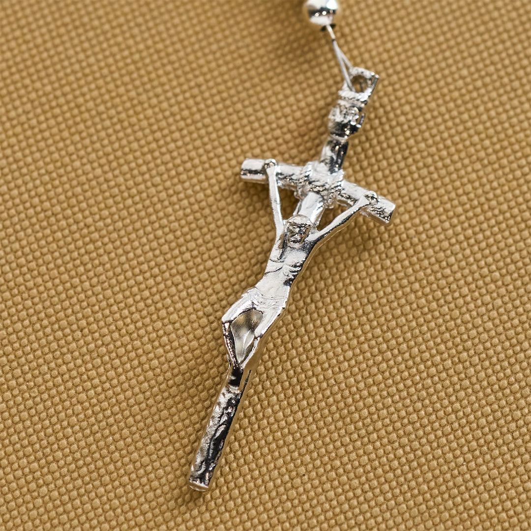 Christianartworkshop Bracelet et chapelet animalier en pierre de lave noire et blanche mate avec pendentifs chat et vache - image 6