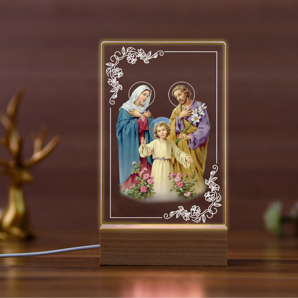 Christianartworkshop Veilleuse religieuse avec icône de Jésus guérissant une scène : Art et beauté naturelle - K - image 10
