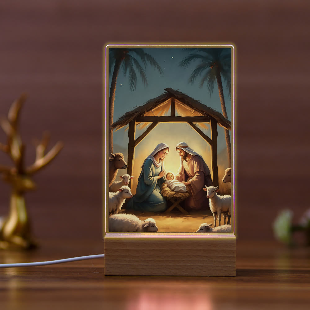 Christianartworkshop Veilleuse religieuse Jésus pour une affection quotidienne : Lumière chaleureuse et message d'amour - B - image 1