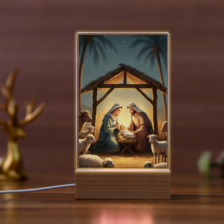 Christianartworkshop Veilleuse religieuse Jésus pour une affection quotidienne : Lumière chaleureuse et message d'amour - B - image 1