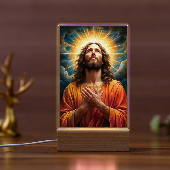 Christianartworkshop Veilleuse religieuse Jésus pour une affection quotidienne : Lumière chaleureuse et message d'amour - E - image 4