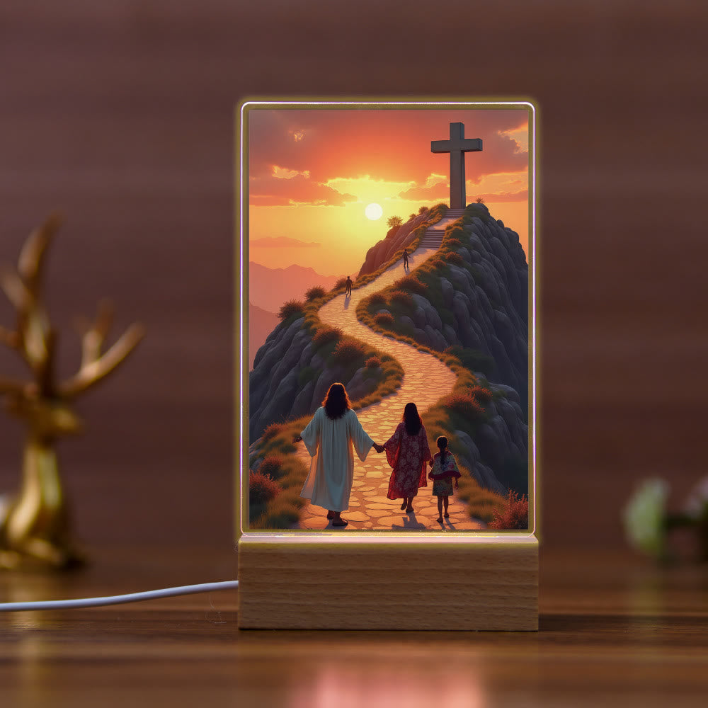 Christianartworkshop Veilleuse religieuse Jésus pour une affection quotidienne : Lumière chaleureuse et message d'amour - J - image 9