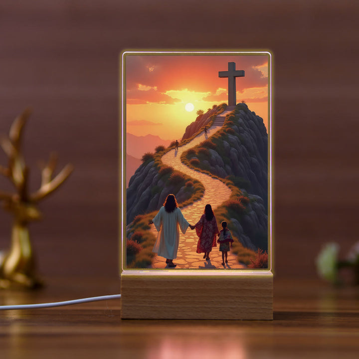 Christianartworkshop Veilleuse religieuse Jésus pour une affection quotidienne : Lumière chaleureuse et message d'amour - J - image 9