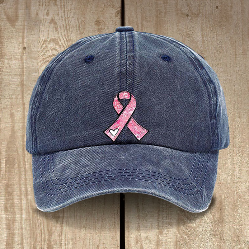 Atelier d'art chrétien - Prières de guérison de Dieu - Chapeau ruban rose : Guerrier de la foi pour la sensibilisation au cancer - Bleu marine - image 11