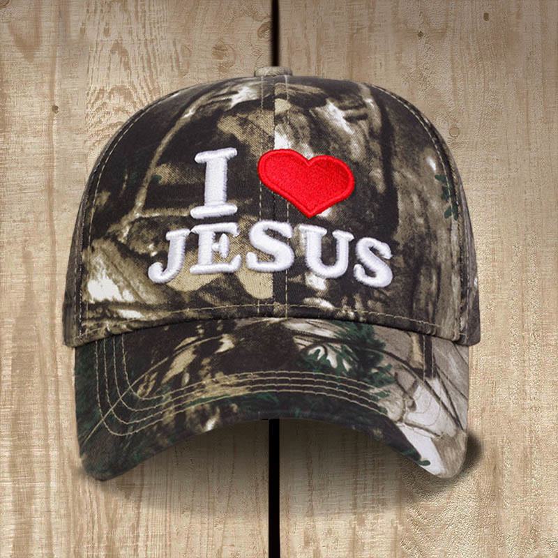 Christianartworkshop Casquette de baseball camouflage « J’aime Jésus » - image 1