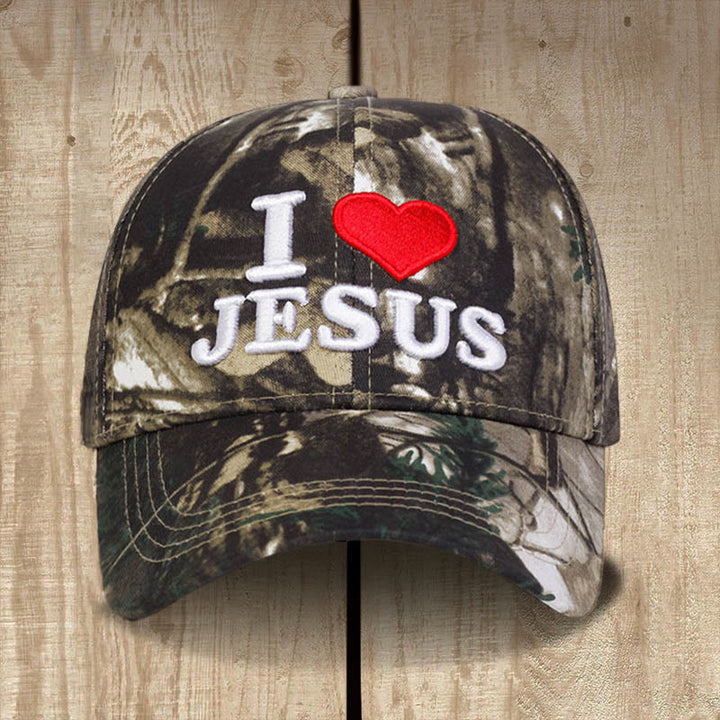 Christianartworkshop Casquette de baseball camouflage « J’aime Jésus » - image 1