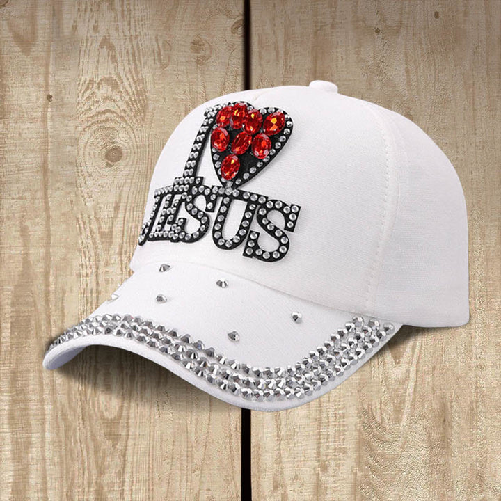 Christianartworkshop Casquette « J’aime Jésus » pour les cœurs dévoués : Rayonnez d’amour pour le Christ - Blanc - image 4