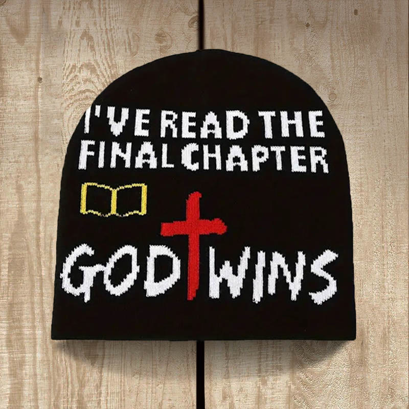 Christianartworkshop Chapitre final Faith Beanie : Je sais comment ça se termine, Dieu gagne - Noir - image 0