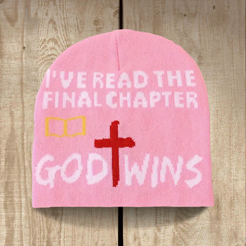 Christianartworkshop Chapitre final Faith Beanie : Je sais comment ça se termine, Dieu gagne - Rose - image 1